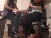 Трахнулись дома у подруги, которая чуть нас не застукала. С пошлыми русскими разговорами  - IkaSmokS 6/16