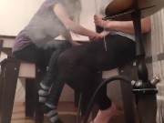 Трахнулись дома у подруги, которая чуть нас не застукала. С пошлыми русскими разговорами  - IkaSmokS 7/16