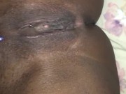 Pussy rubbed with piercing, cum quick