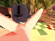 Female POV - Mona fucks with a strapon, Genshin Impact Hentai. 1/16