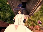 Female POV - Mona fucks with a strapon, Genshin Impact Hentai. 16/16