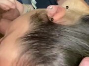 Blowjob with big cumshot on face at end  9/16