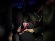 All natural MULTIPLE SQUIRTING car show with EX watching - HOT brunette MILF  