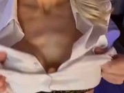 White Blouse Red Stilettos Big Dildo 1/16