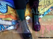 Blowjob and Anal from Punk Teen in Combat Boots and Garters 1/16