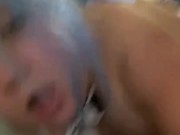 Doggy style face POV sexy cow bikini mouth cumshot 1/16