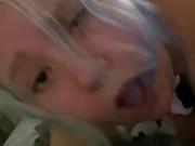 Doggy style face POV sexy cow bikini mouth cumshot 3/16