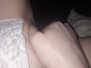 White thong wet and sticky  4/16
