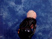 Shiny Latex Rubber Catsuit Curvy Milf. Dominatrix Arya Grander Thigh High Over Knee Boots Corset 4k 12/16