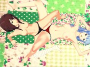 Aqua and Megumin rub their pussies and orgasm together. 11/16