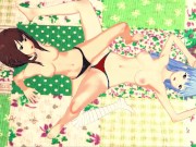 Aqua and Megumin rub their pussies and orgasm together. 12/16