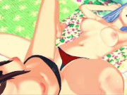 Aqua and Megumin rub their pussies and orgasm together. 13/16