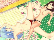 Aqua and Megumin rub their pussies and orgasm together. 15/16