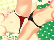 Aqua and Megumin rub their pussies and orgasm together. 7/16