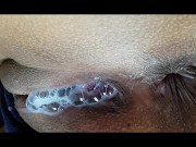 Real cumshot! I couldn't bear it and ejaculated into her tight pussy. 16/16