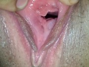 inside her pussy, very close, close-up fetish, 12/16