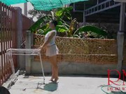 Ballerina workout without panties. All ballerinas love when men look at their cunts. 1/16