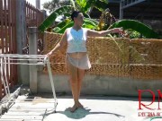 Ballerina workout without panties. All ballerinas love when men look at their cunts. 6/16