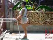 Ballerina workout without panties. All ballerinas love when men look at their cunts. 3/16