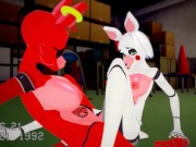 Five Nights at Freddy's Inspired - Lesbian Mangle x Foxy - Hentai 1/16