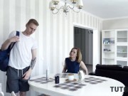 TUTOR4K. Student blames history teacher for mistakes and fucks her hard 2/16