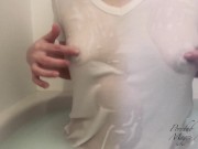 『お風呂でチクニー』濡れたシャツから透ける勃起乳首でオナニー気持ちぃぃ 15/16