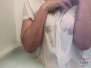 『お風呂でチクニー』濡れたシャツから透ける勃起乳首でオナニー気持ちぃぃ 16/16