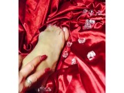 BambiAmbitas sexy feet deserve red satin passion and diamonds  15/16