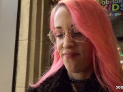 GERMAN SCOUT - CRAZY PINK HAIR LATINA GIRL LILIAN I EYE ROLLING ORGASM I PICKUP SEX 4/16