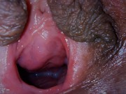 Cum dripping out of my pussy very close up!