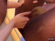 I Invite my Straight Neighbor to the Pool. She will Taste my Plastic Dick - Sexual Hot Animations 8/16