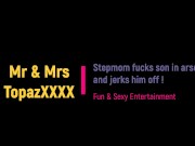 Stepmom Jerks Son Off - then removes dildo from his arse ! 1/16