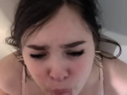 POV Messy Throat Fuck and Facial 9/16