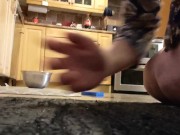 Free-use housekeeper wants you to jerk off while she cleans the floor for Master 3/16