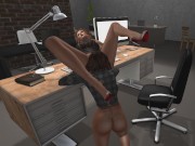 Pantyhose Lesbian Secretary and her Boss Lady at Work 12/16