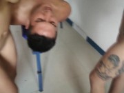 two young latn doms humiliate slave pedro with spit 9/16