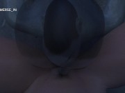 Monstrophilia Horror: Hentai Girl with Big Tits enjoys Pussy Licking in a Dirty Toilet (POV + Sound) 10/16