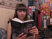 Student Reads A Book And Sensually Masturbates Pussy While No One Is Home 2/16