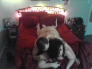 Horny slut wakes husband grinds on that big cock for multiple orgasms 13/16