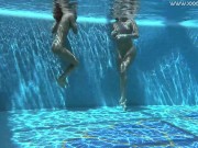 Very hot underwater erotics with two lesbians 13/16