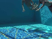 Very hot underwater erotics with two lesbians 4/16