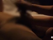 Japanese wife  Ultimate lotion handjob 人妻れいさんのいやらしい睾丸マッサージ 15/16