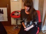 Hardcore pee suffering on the floor do you want to drink all? 3/16