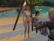 Sex on the nude beach. Bieber actively fucks his blonde wife | PC gameplay 2/16