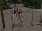 Sex on the nude beach. Bieber actively fucks his blonde wife | PC gameplay 3/16