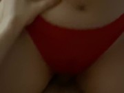 Hot College Babe Gets Cum On Her New Lingerie 8/16