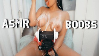ASMR erotic porno, ear massage, tits on ears, dirty talking, cream ...