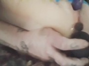Sexy tattooed milf gets down and dirty with her toys... 12/16
