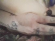 Sexy tattooed milf gets down and dirty with her toys... 16/16