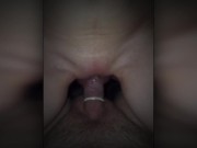 CLOSE-UP. Cumming in my girlfriend's pussy 11/16